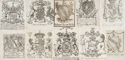 Lot 403 - British Armorial Bookplates. Collection of approximately 300 armorial bookplates, 18th century