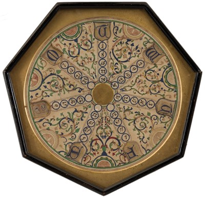 Lot 354 - Calendar. A hand-painted perpetual calendar, circa 1850