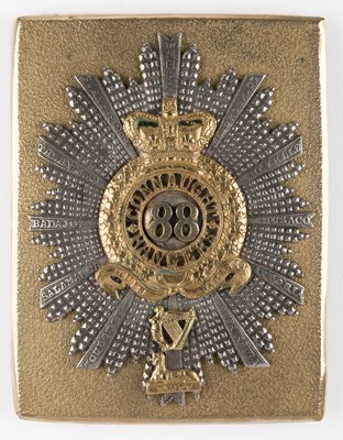 Lot 457 - Connaught Rangers. A Victorian 88th Foot shoulder belt plate