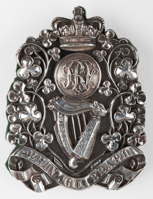 Lot 475 - Liverpool Irish Volunteers. A Victorian white metal two part officer's pouch badge
