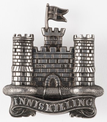 Lot 464 - Inniskilling Dragoons. A fine Edwardian silver arm badge by Firmin & Sons, Birmingham 1903