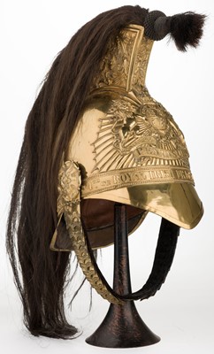 Lot 510 - Royal Irish Dragoon Guards. A fine Victorian helmet of the 4th Royal Irish Dragoon, circa 1844-47