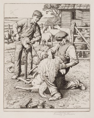 Lot 376 - Anderson (Stanley, 1884-1966). Sheep Shearing, 1941