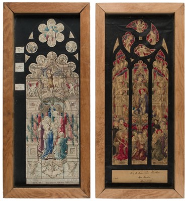 Lot 167 - John Hardman & Co. Two designs for stained glass windows, later 19th century