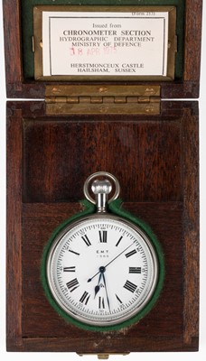 Lot 291 - Mathey-Tissot, Neuchâtel. A Royal Navy Hydrographic Service deck watch, circa 1940