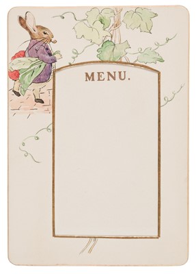 Lot 127 - Potter (Beatrix, 1866-1943, after). A set of six watercolour menu holders