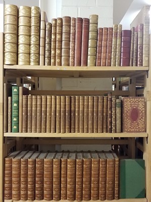 Lot 401 - Bindings. Approximately 55 volumes of late 19th & early 20th Century literature, all in contemporary gilt leather bindings