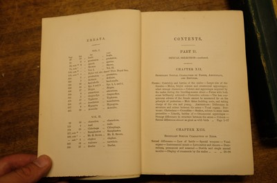 Lot 47 - Darwin (Charles). The Descent of Man, 2 volumes, 1st edition, 1st issue, London: John Murray, 1871