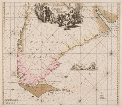 Lot 128 - Patagonia. De Wit (Frederick), Tractus Australior Americae Meridionalis..., circa 1675