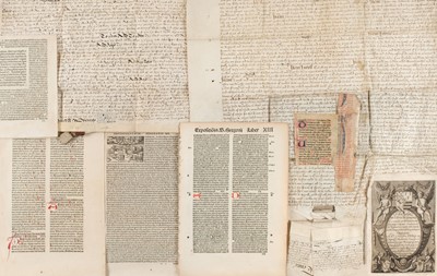 Lot 229 - Early Printed Leaves. A collection of 14 incunable and early 16th-century printed folio leaves