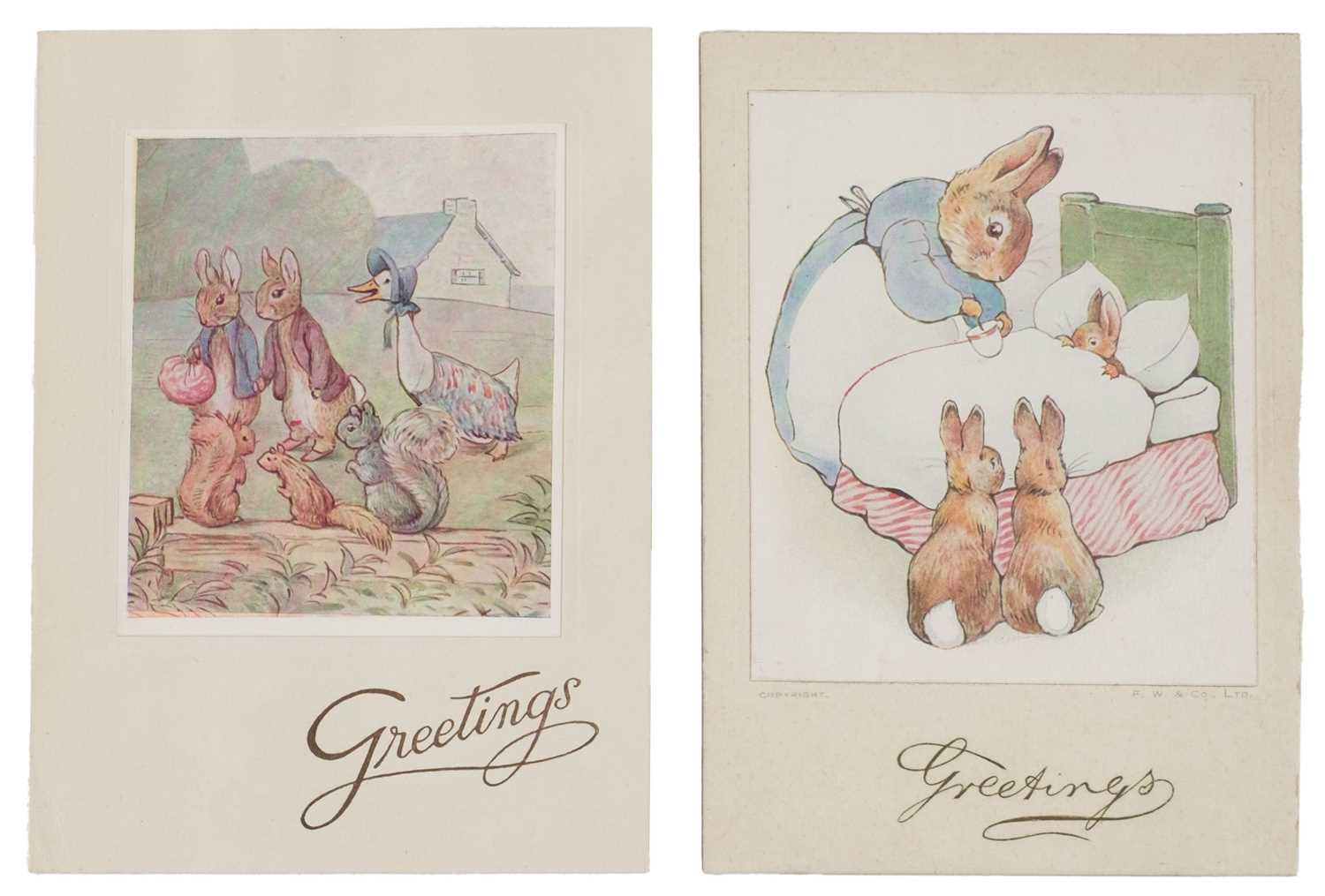 Lot 105 - Potter (Beatrix). Greetings card, F[rederick] W[arne] & Co. Ltd., circa 1927, & one other