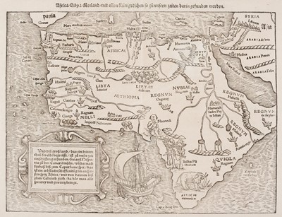Lot 80 - Africa. Munster (Sebastian), Africa Libia Morenlandt mit allen Konigreichen..., [1578]