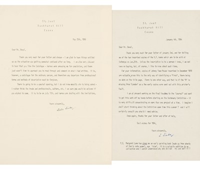 Lot 114 - Linder (Leslie). A collection of correspondence and related, c. 1959-68