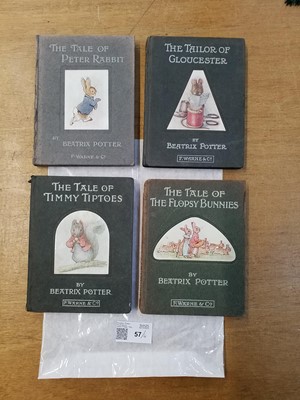 Lot 57 - Potter (Beatrix). The Tailor of Gloucester, 1st edition, 1903..., and others