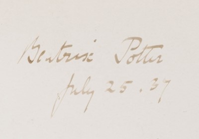 Lot 30 - Potter (Beatrix). The Tale of Mrs. Tiggy-Winkle, circa 1930, signed