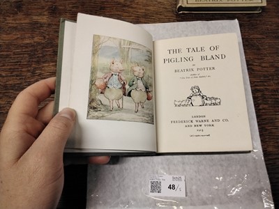 Lot 48 - Potter (Beatrix). The Tale of Jemima Puddle-Duck, 1st edition, 1908..., and others