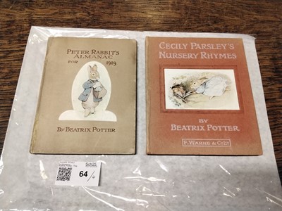 Lot 64 - Potter (Beatrix). The Story of Miss Moppet, 1916..., and others