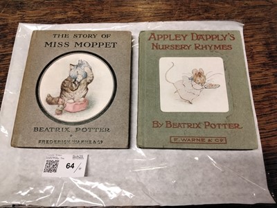 Lot 64 - Potter (Beatrix). The Story of Miss Moppet, 1916..., and others