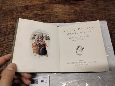 Lot 64 - Potter (Beatrix). The Story of Miss Moppet, 1916..., and others