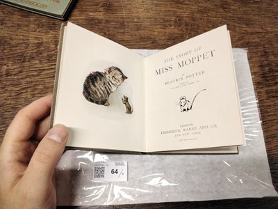 Lot 64 - Potter (Beatrix). The Story of Miss Moppet, 1916..., and others