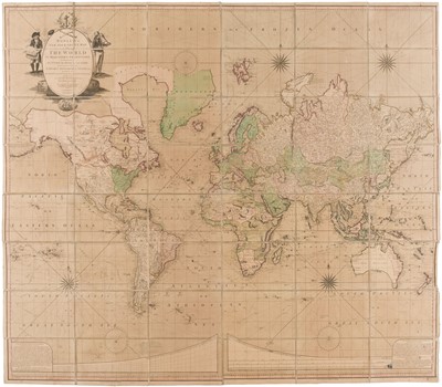 Lot 145 - World. Bowles & Carver. Bowles's New Four-Sheet Map of the World..., 1798