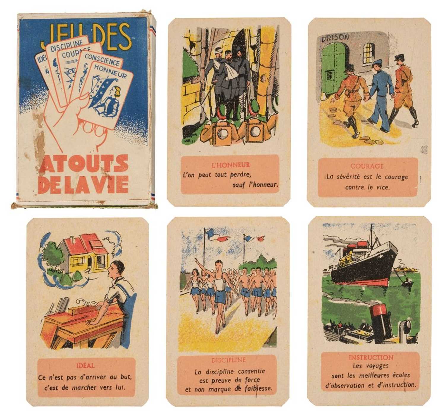 Lot 370 - World War II Playing Cards. Le Jeu des "Atouts de la Vie", [France], circa 1941
