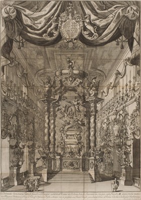 Lot 266 - Aquino (Carlo d'). Sacra exequialia in funere Jacobi II. Magnae Britanniae regis..., 1702