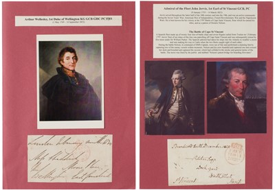 Lot 281 - Free fronts & cut signatures. A collection of approximately 74 autographs of Peninsular Wars...