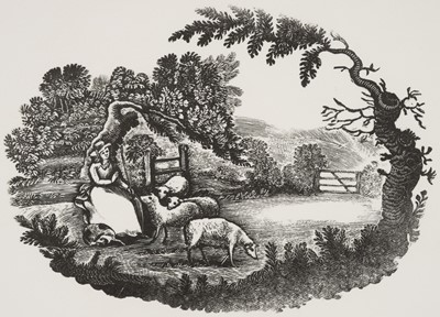Lot 160 - Attributed to Thomas Bewick (1753-1828). Shepherdess