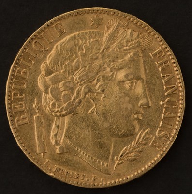 Lot 196 - France, 20 Francs, 1850, Paris, gold coin