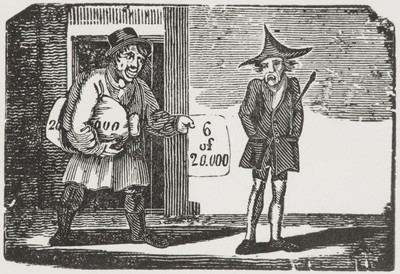 Lot 145 - Attributed to George Cruikshank (1792-1878). Lottery Prize