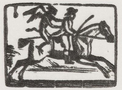 Lot 156 - Attributed to Thomas Bewick (1753-1828). Horse Rider with Devil