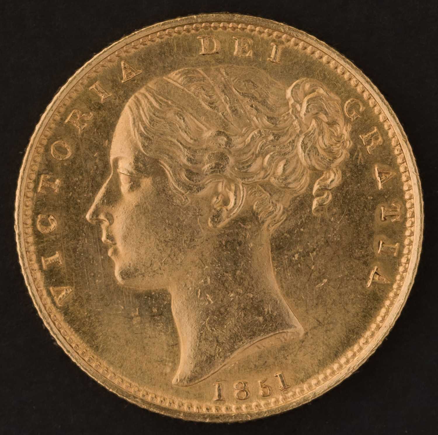 Lot 201 - Victoria (1837-1901). Sovereign, 1851, gold coin