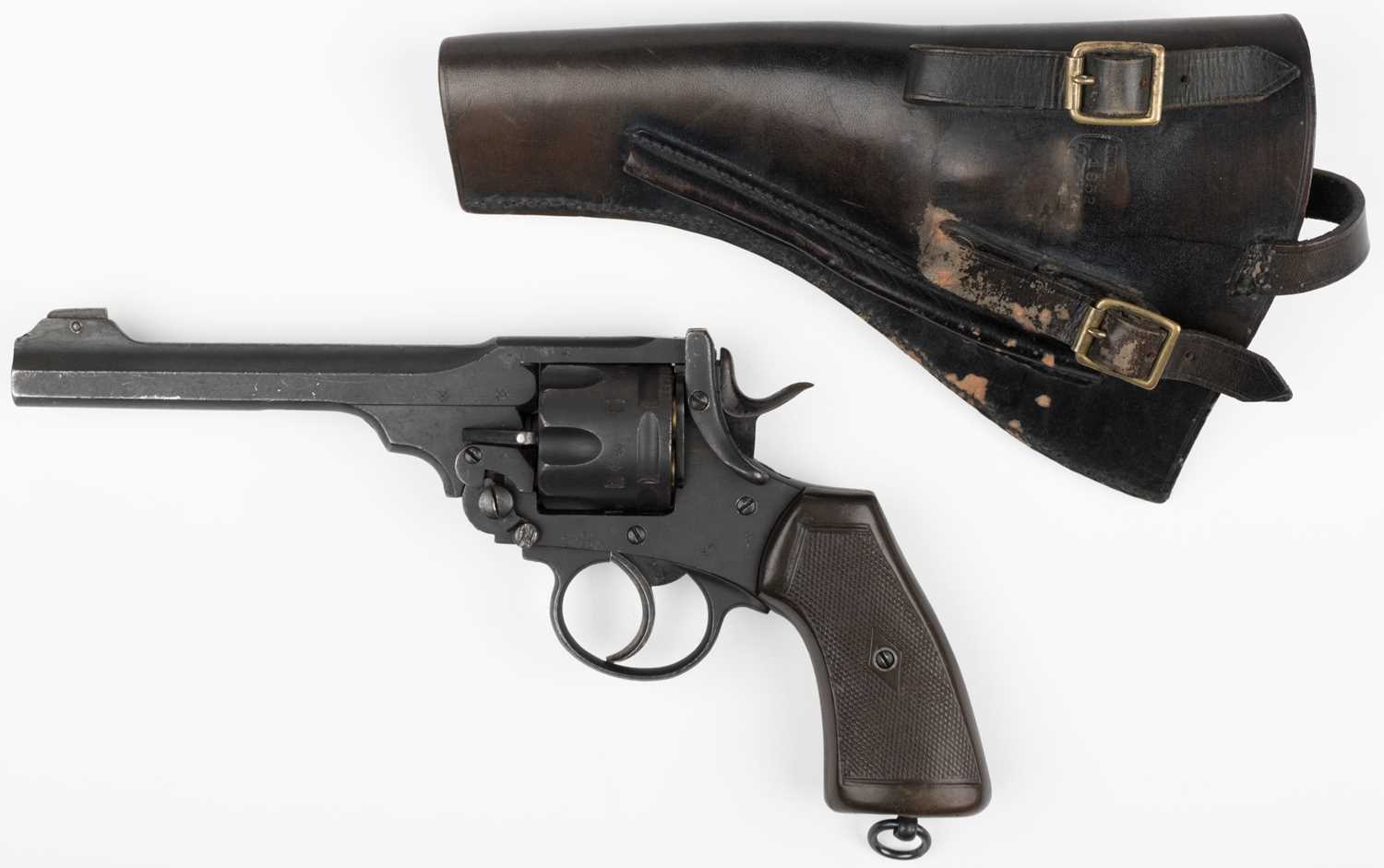 Lot 361 - Revolver. A Webley Mark IV .455 revolver
