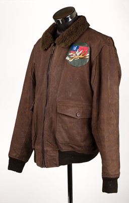 Lot 135 - Flying jacket. An American USAAF Type G1 brown leather flying jacket - Flying Tigers