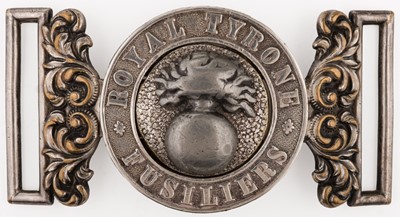 Lot 495 - Royal Tyrone Fusiliers. An Irish Militia Officer's waist belt clasp, circa 1856-81