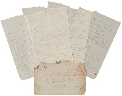 Lot 232 - Bartlett (Lt Col Charles), An archive of approximately 340 WWI autograph letters, France, 1915-17