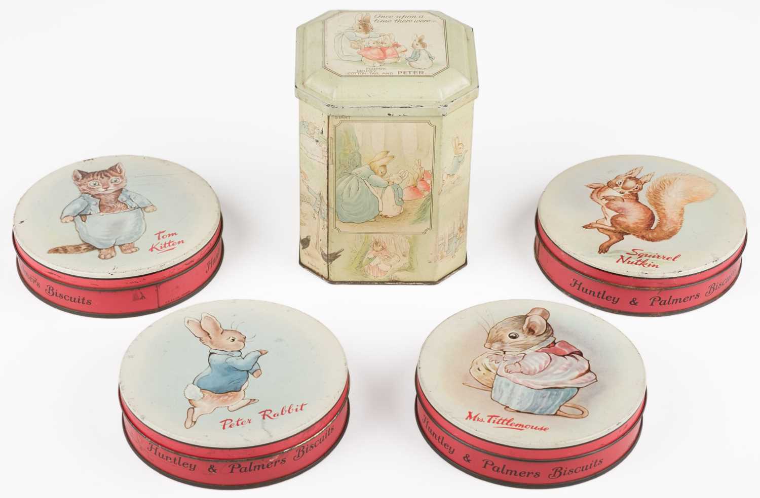 Lot 155 - Biscuit Tins. Peter Rabbit with Flopsy, Mopsy, and Cotton-Tail, McVitie & Price, Edinburgh, [1939]