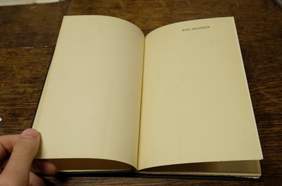 Lot 725 - Gibran (Kahlil). The Prophet, 1st edition, 1923