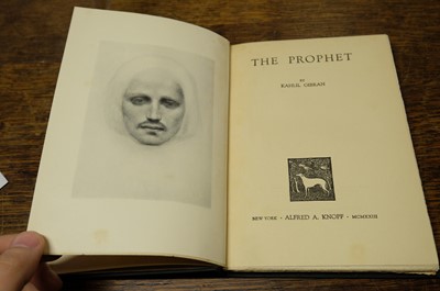 Lot 725 - Gibran (Kahlil). The Prophet, 1st edition, 1923