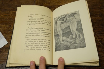 Lot 725 - Gibran (Kahlil). The Prophet, 1st edition, 1923