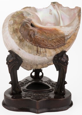 Lot 571 - Censer. A Chinese nautillus shell censer, late 19th century