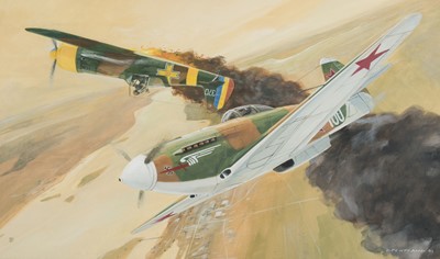 Lot 141 - Pentland (David, 1959 -). Duel on the Dnepr, gouache on paper