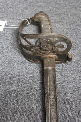 Lot 421 - Sword. A Victorian Rifle Brigade sword belonging to Lord George Francis Hamilton, G.C.S.I.