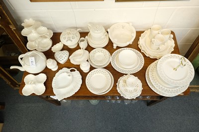 Lot 597 - Leeds Pottery. A large collection of 20th century Leeds creamware.