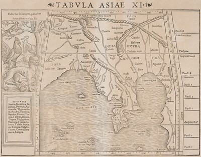 Lot 209 - India. Munster (Sebastian), Tabula Asiae XI, [1540 or later]