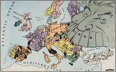 Lot 192 - Europe. Low (David), Untitled Satirical Map of Cold War Europe, 1952