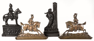 Lot 325 - Victoria Cross. A WWI period cast iron door porter, probably commemorating Jack Cornwell, VC