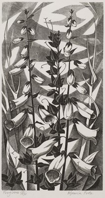 Lot 388 - Poole (Monica, 1921-2003). Foxgloves, wood engraving