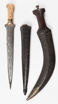 Lot 387 - Indo Persian. An Indo Persian dagger, 19th century plus Jambiya